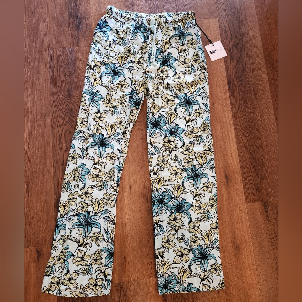 NWT Beach Riot Flowy Lightweight Beachy Tropical Floral Pants sz M